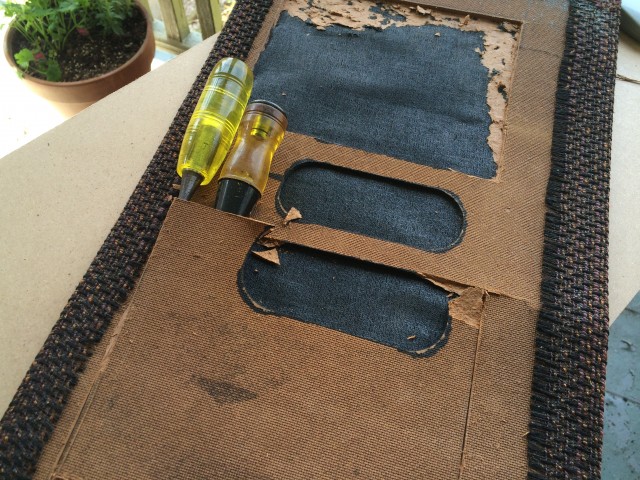 Removing masonite from the Bose cover