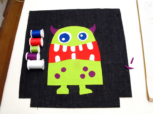 Pieces and thread for the Monster Backpack