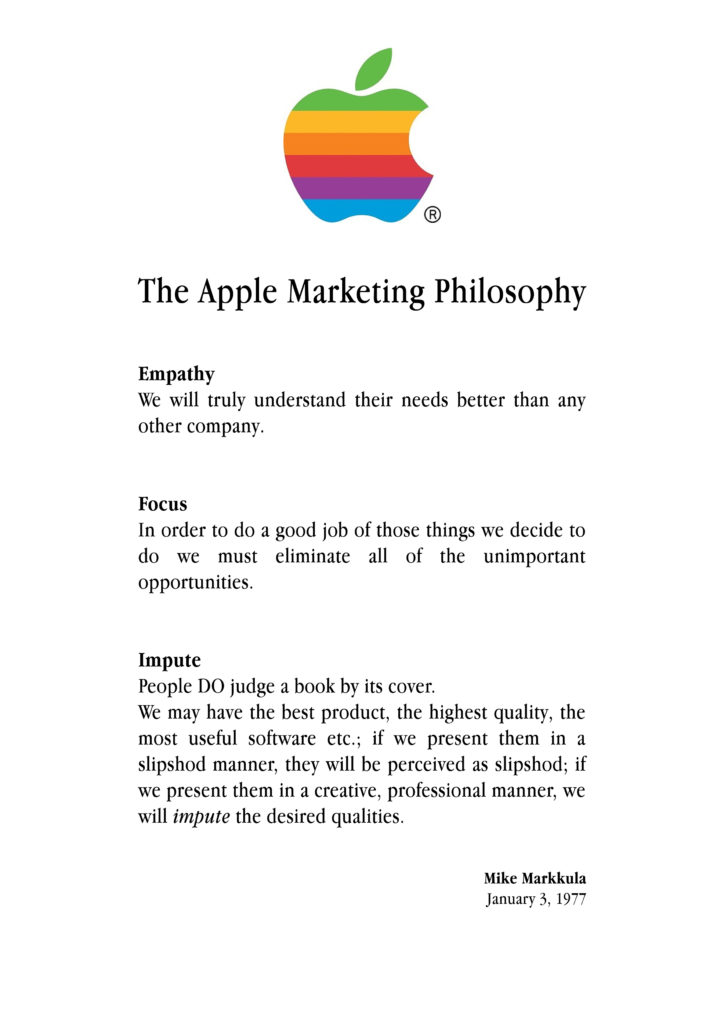 The Apple Marketing Philosophy