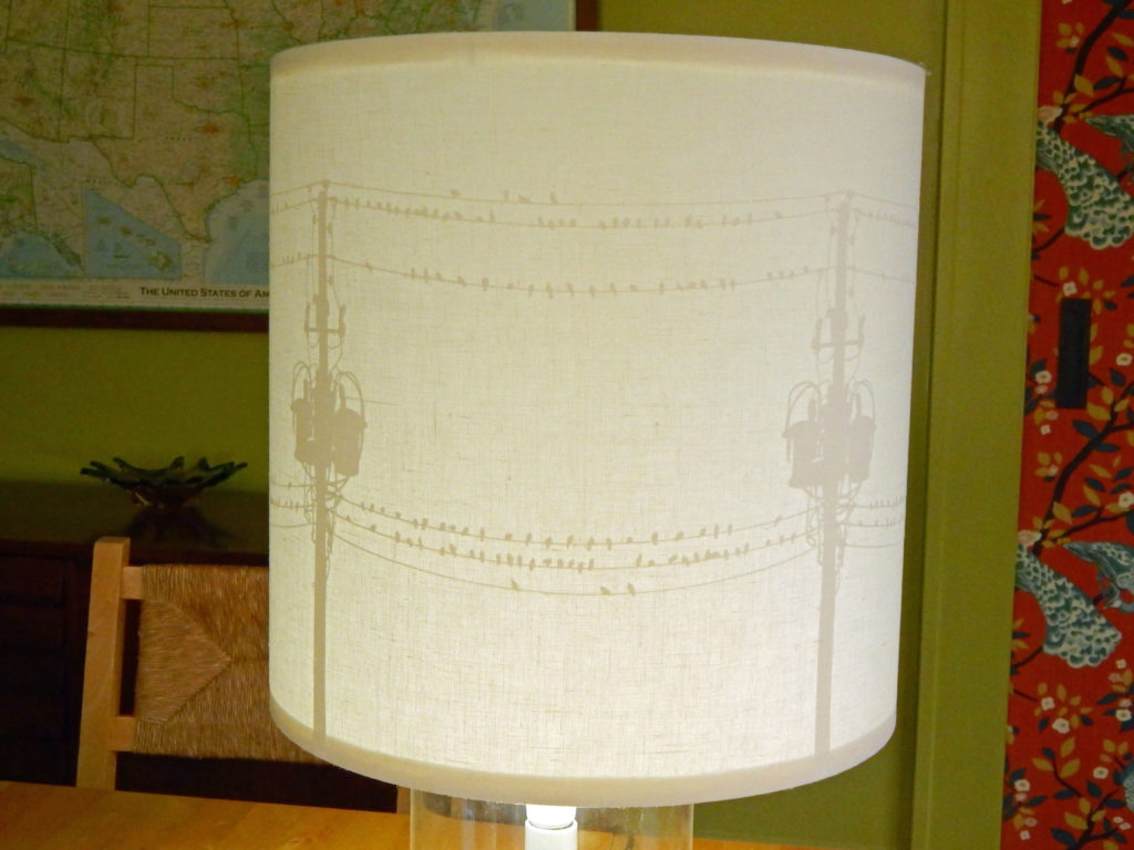 Screenprinted lampshade